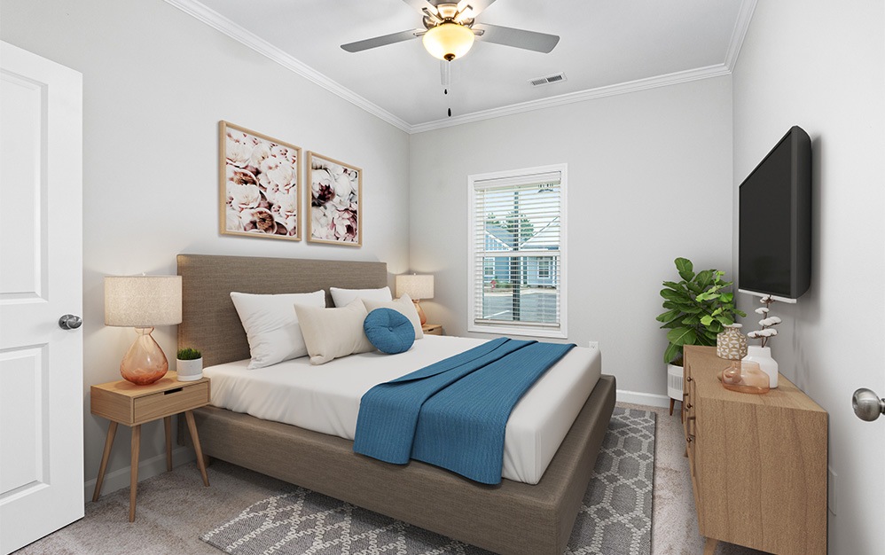 The Magnolia - 2 bedroom floorplan layout with 2 bathrooms and 1162 square feet (Bedroom 1
)